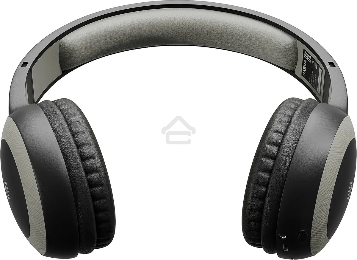 Гарнитура накладные Digma BT-15 черный/серый беспроводные bluetooth оголовье