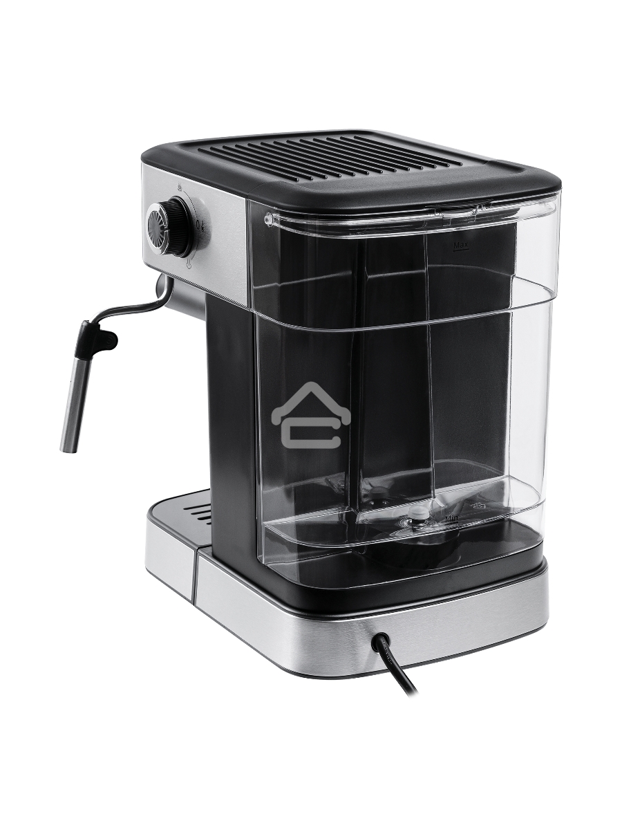 Кофеварка рожковая BBK BCM1500 черный/нержавеющая сталь, исп. кофе - молотый, 1.8 л, 1200 Вт, 20 бар
