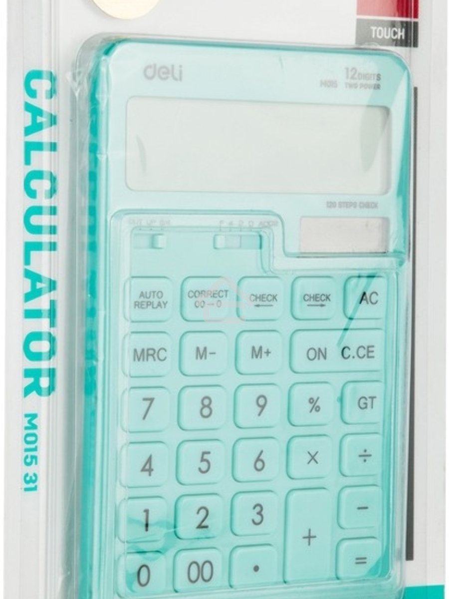 Калькулятор настольный Deli Touch EM01531 голубой 12-разр.