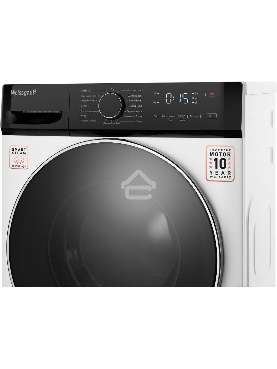 Стиральная машина Weissgauff WM 4627 Touch Inverter Steam Белый, загрузка фронтальная 7 кг, 1200 об/мин., класс: А+++