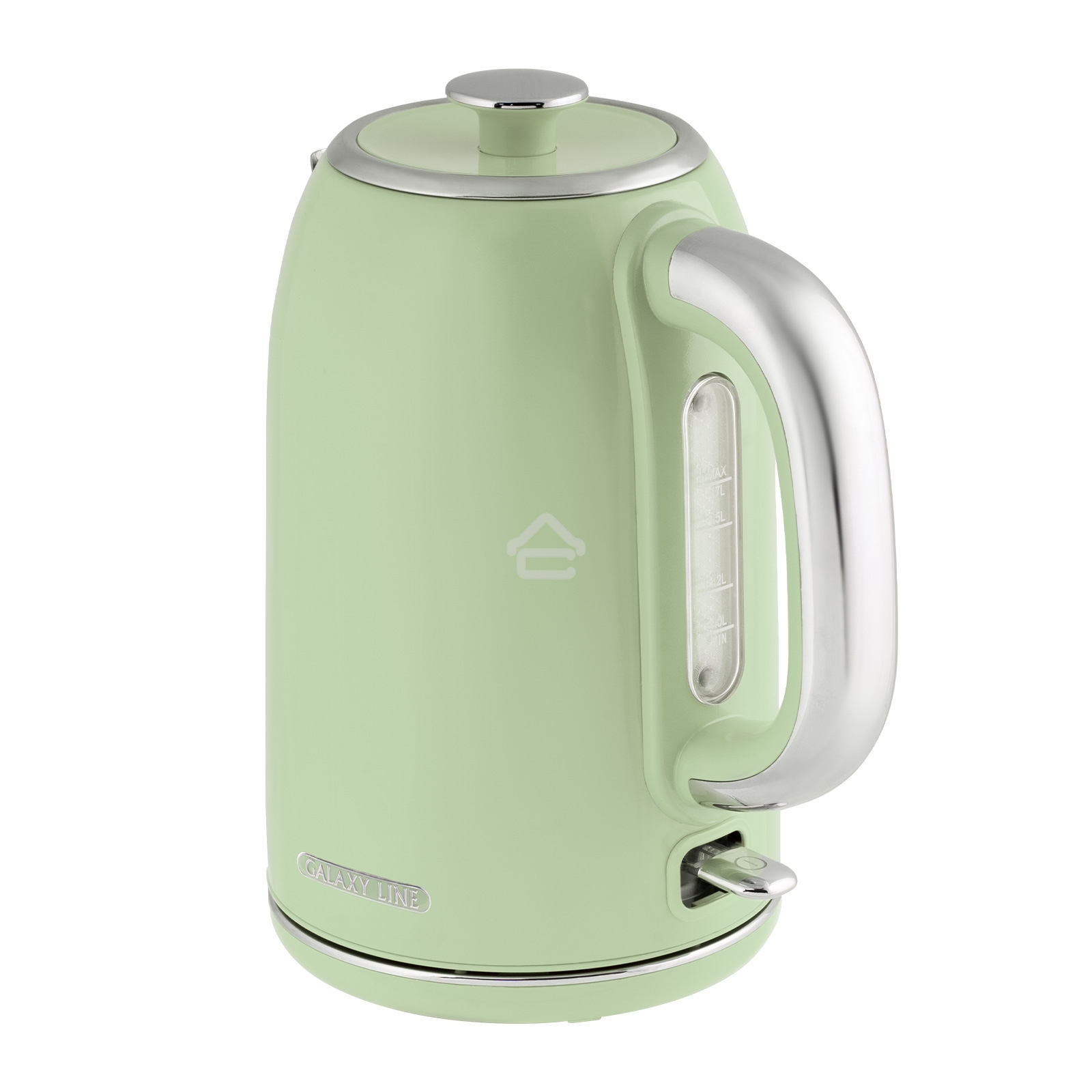 Чайник электрический Galaxy Line GL 0344, райская олива, металл, 2200 Вт, 1,7 л