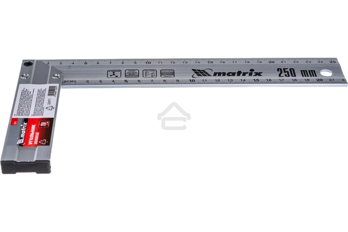 Угольник Matrix 250мм алюминиевый литой