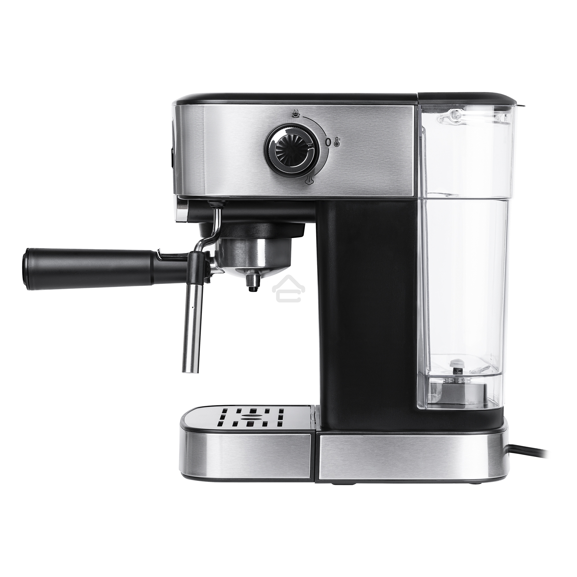 Кофеварка рожковая BBK BCM1500 черный/нержавеющая сталь, исп. кофе - молотый, 1.8 л, 1200 Вт, 20 бар