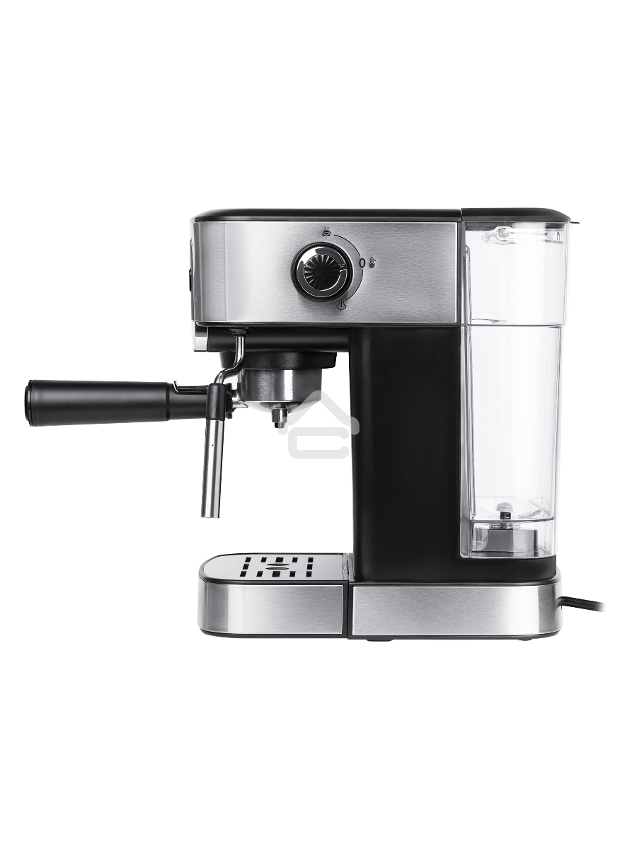 Кофеварка рожковая BBK BCM1500 черный/нержавеющая сталь, исп. кофе - молотый, 1.8 л, 1200 Вт, 20 бар