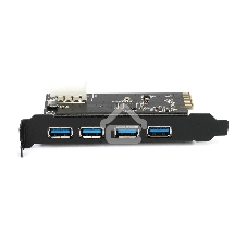 Контроллер USB 3.0 Gembird SPCR-04 в разъем PCI-e, 4xUSB-A