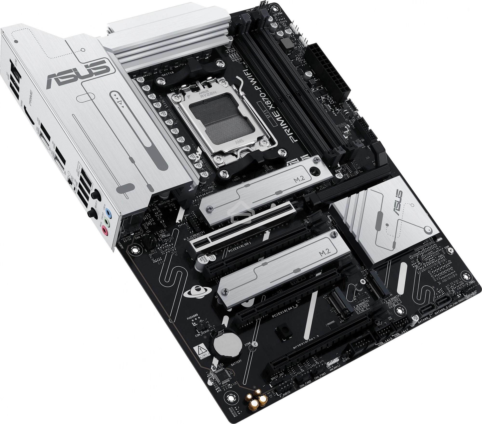Материнская плата ASUS PRIME X870-P WIFI, AM5, AMD X870, 4xDDR5, 2xSATA, 4xM.2, 1xPCI-E 5.0 x16, 2xPCI-E 4.0 x1, 1xHDMI, 2xUSB-C, 1x 2.5Gb LAN, 4xUSB-A 3.2 Gen 1, 1xUSB-A 3.2 Gen 2, 4xUSB-A 2.0, 3x3.5 мм, 7.1, 1xWi-Fi 7, ATX