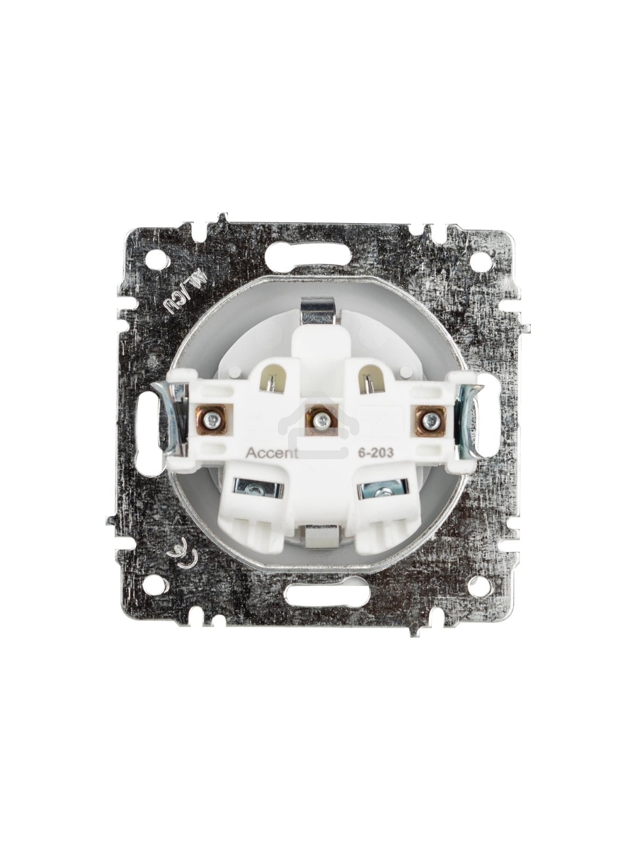 Розетка Intro Accent 6-203-01 2P+E Schuko с крышкой 16А-250В IP20 СУ AL/CU белый Б0063709