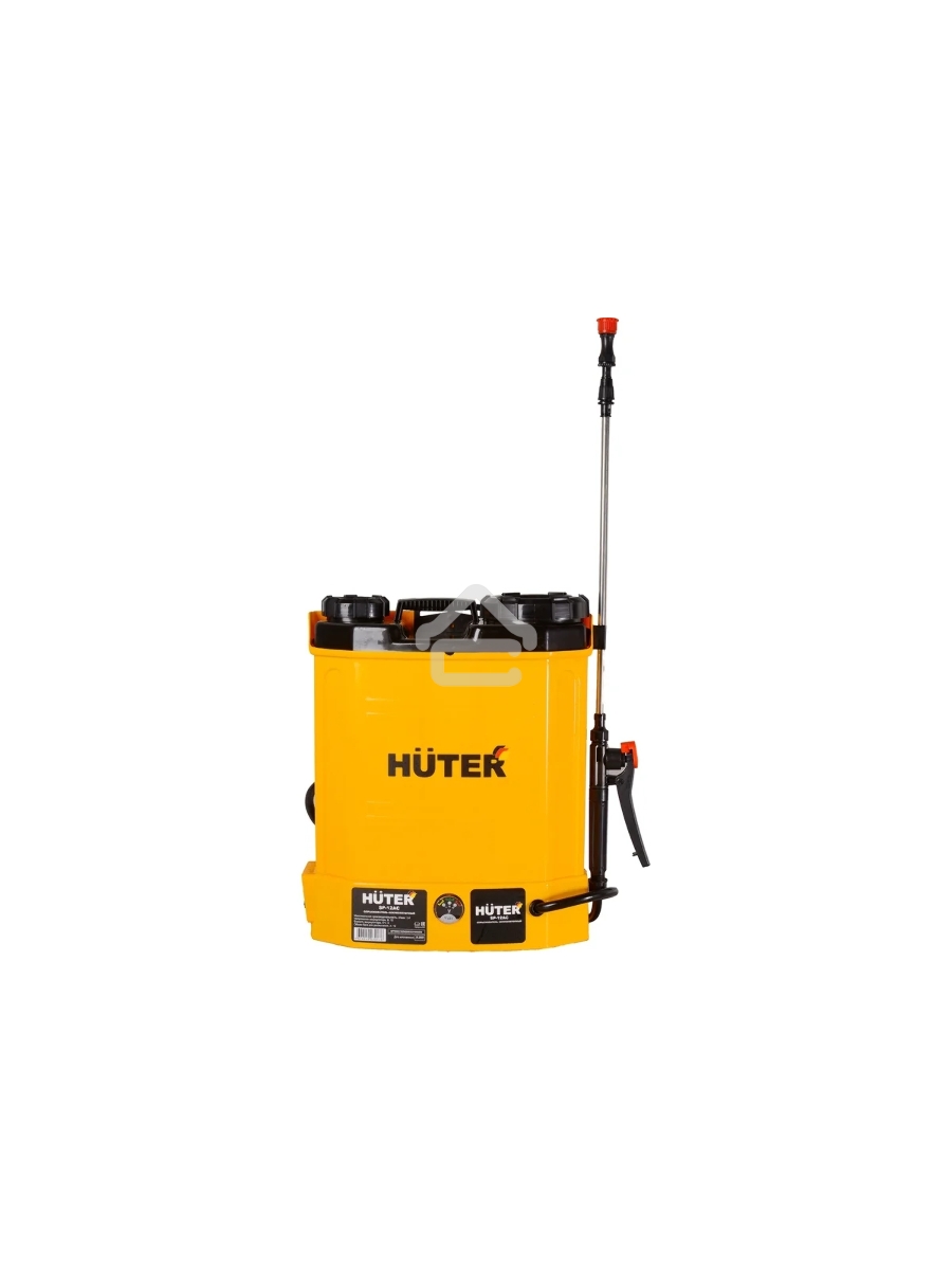 Опрыскиватель аккумуляторный Huter SP-12AC, аккумуляторный, ранцевый, 12л, желтый/черный
