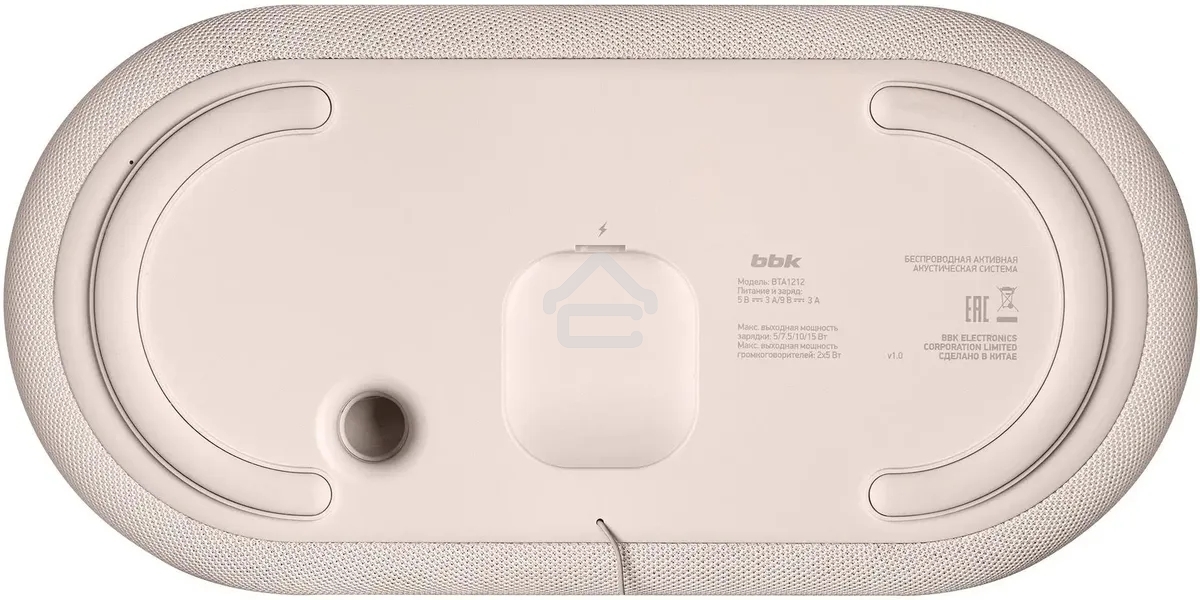 Портативная колонка BBK BTA1212 бежевый 10W 2.0 BT 10м 1800mAh