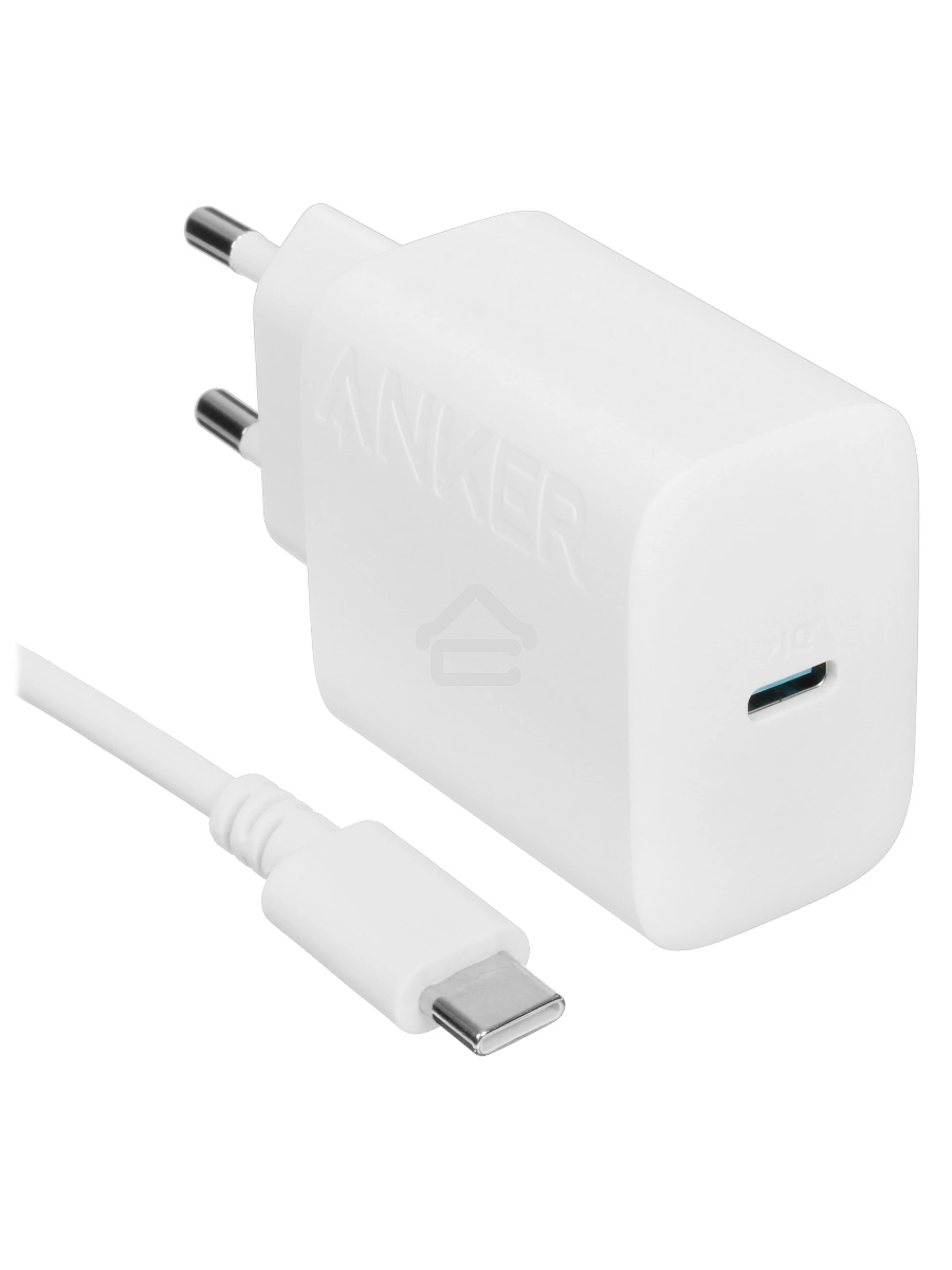 Сетевое зарядное устройсто Anker 20W with USB-C Cable White