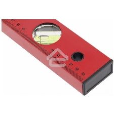 Уровень алюминиевый Matrix, 600 мм, 3 глазка, красный, линейка
