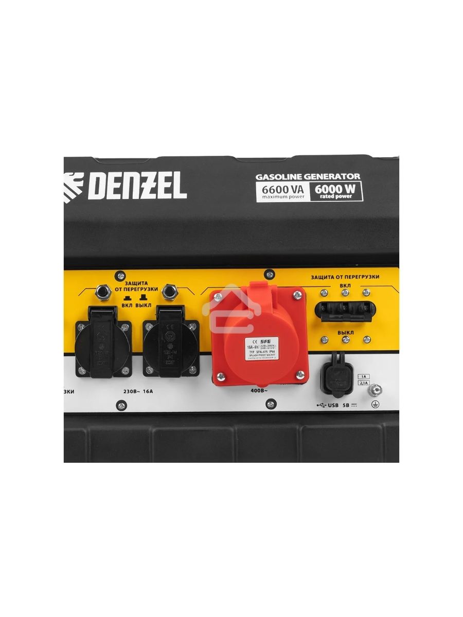 Электрогенератор бензиновый Denzel PS 80 E-3, 6.5 кВт, 85 дБ, 87 кг