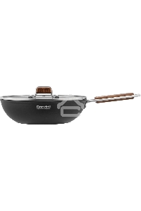 Сковорода ВОК Rondell Fjord RDA-1800, 28см, с крышкой, черный