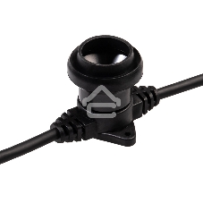 Гирлянда Neon-night Белт-Лайт 2 жилы, 50м, шаг 20см, 250 патронов E27, IP65, черный круглый провод