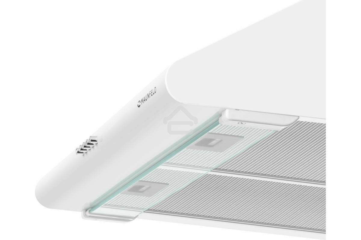 Вытяжка козырьковая Maunfeld MP-1 50 белый/прозрачный, 50 см, 520 куб. м/ч, 49 дБ