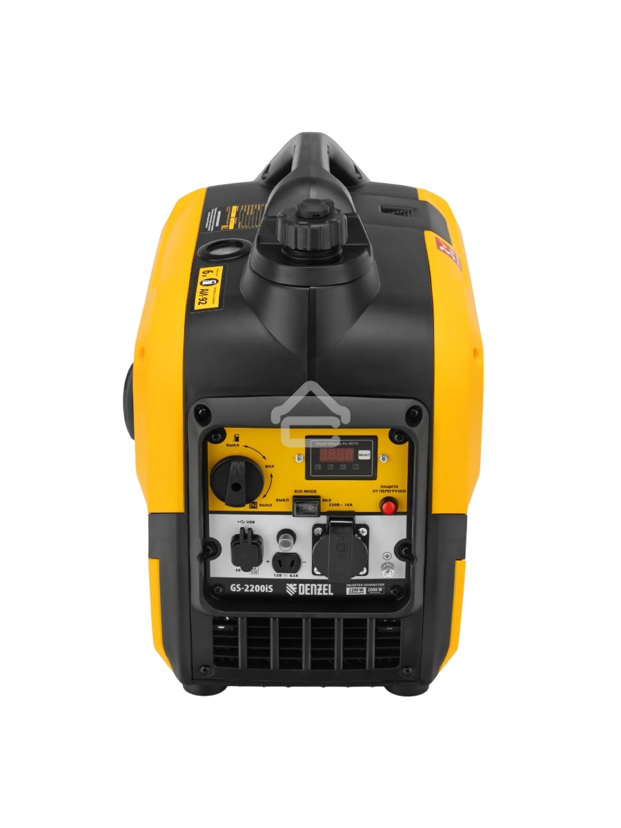 Генератор инверторный GS-2200iS, 2,2 кВт, 230 В, закрытый корпус, ручной старт DENZEL