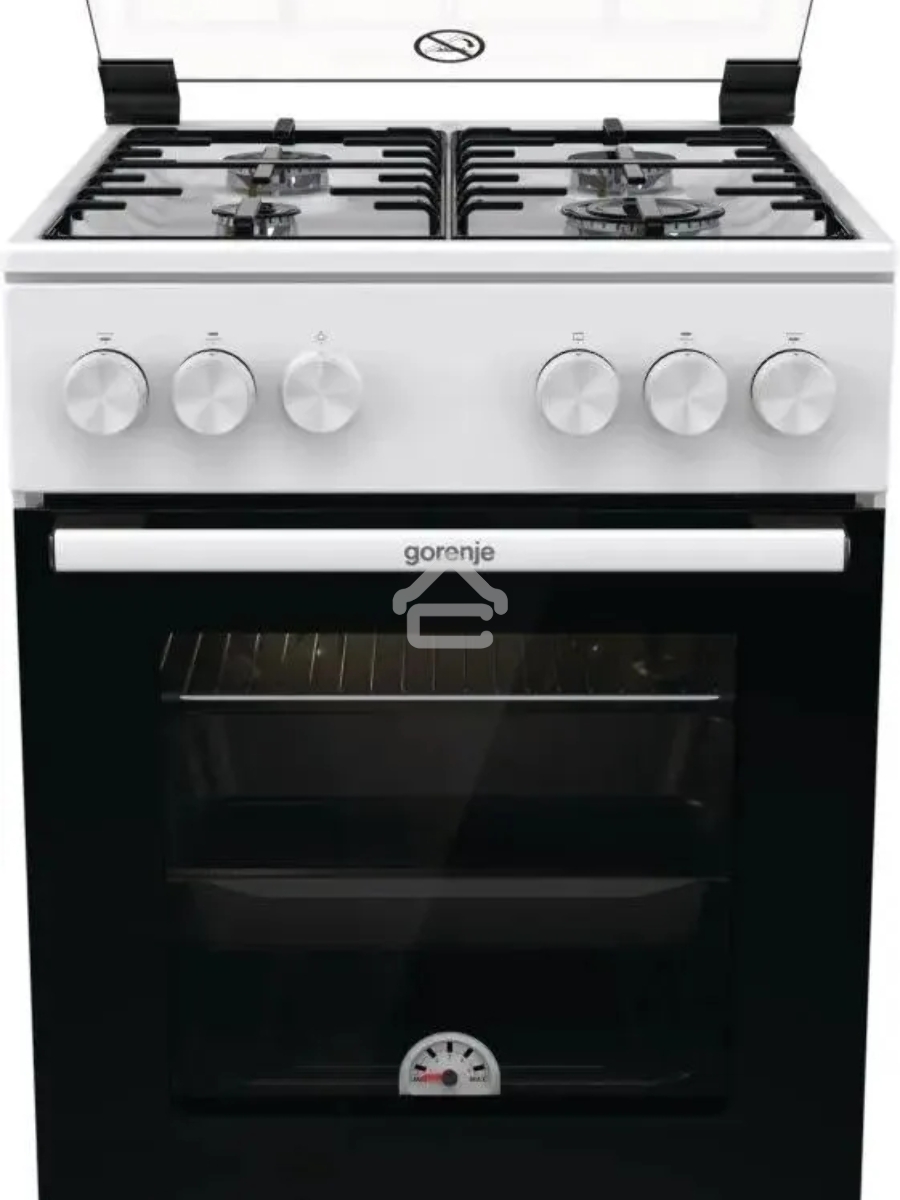 Плита газовая Gorenje GG5A10WH белый, конфорок 4 газовых, духовка 70 л, 50 см x 85 см x 59.4 см