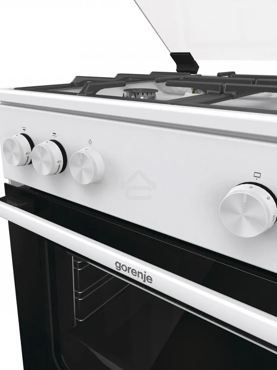 Плита газовая Gorenje GG6A11WF белый, конфорок 4 газовых, духовка 72 л, 60 см x 85 см x 60 см