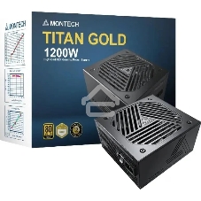 Блок питания Montech ATX 1200W TITAN GOLD Gen.5, 1200 Вт, 80 PLUS GOLD, 135 мм, модульный, черный