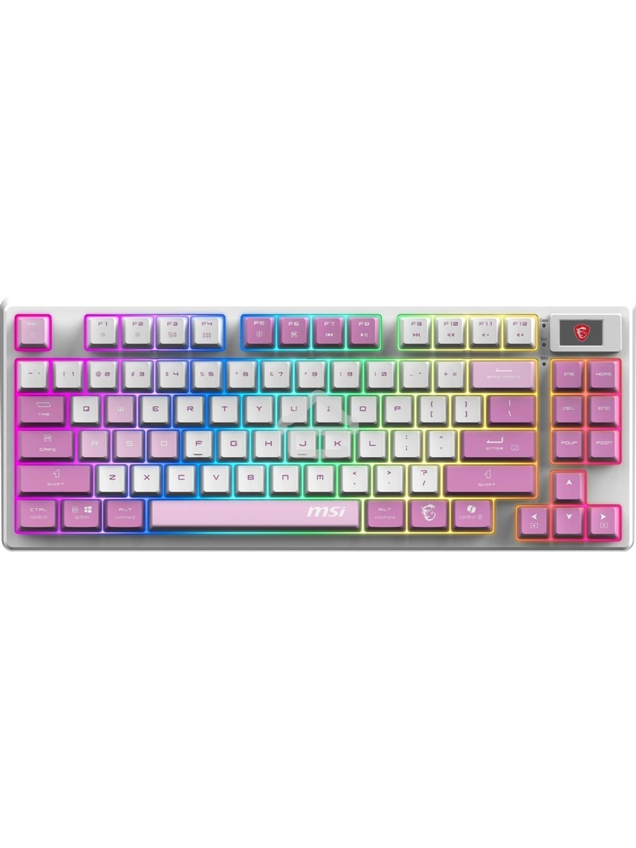 Клавиатура MSI Forge GK600, USB, белый фиолетовый