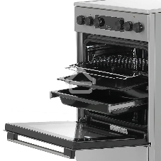 Плита электрическая Gorenje GEC5C40XAOT серебристый, конфорок 4 шт, духовка 70 л, 50 см x 85 см x 59.4 см