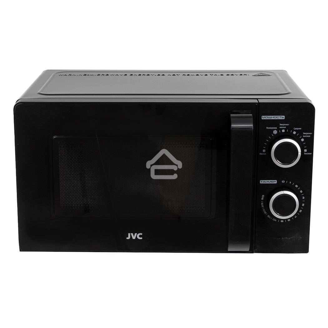 Микроволновая печь JVC JK-MW130M черный, 20 л, 700 Вт, переключатели - поворотный механизм