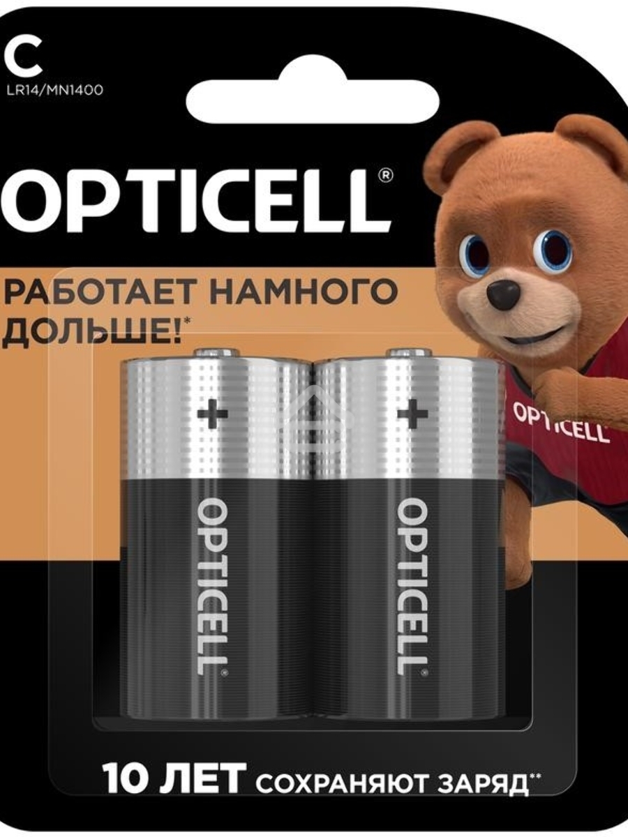 Элемент питания алкалиновый C/LR14 1.5В (блист. 2шт) Basic Opticell 5051004