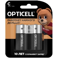 Элемент питания алкалиновый C/LR14 1.5В (блист. 2шт) Basic Opticell 5051004