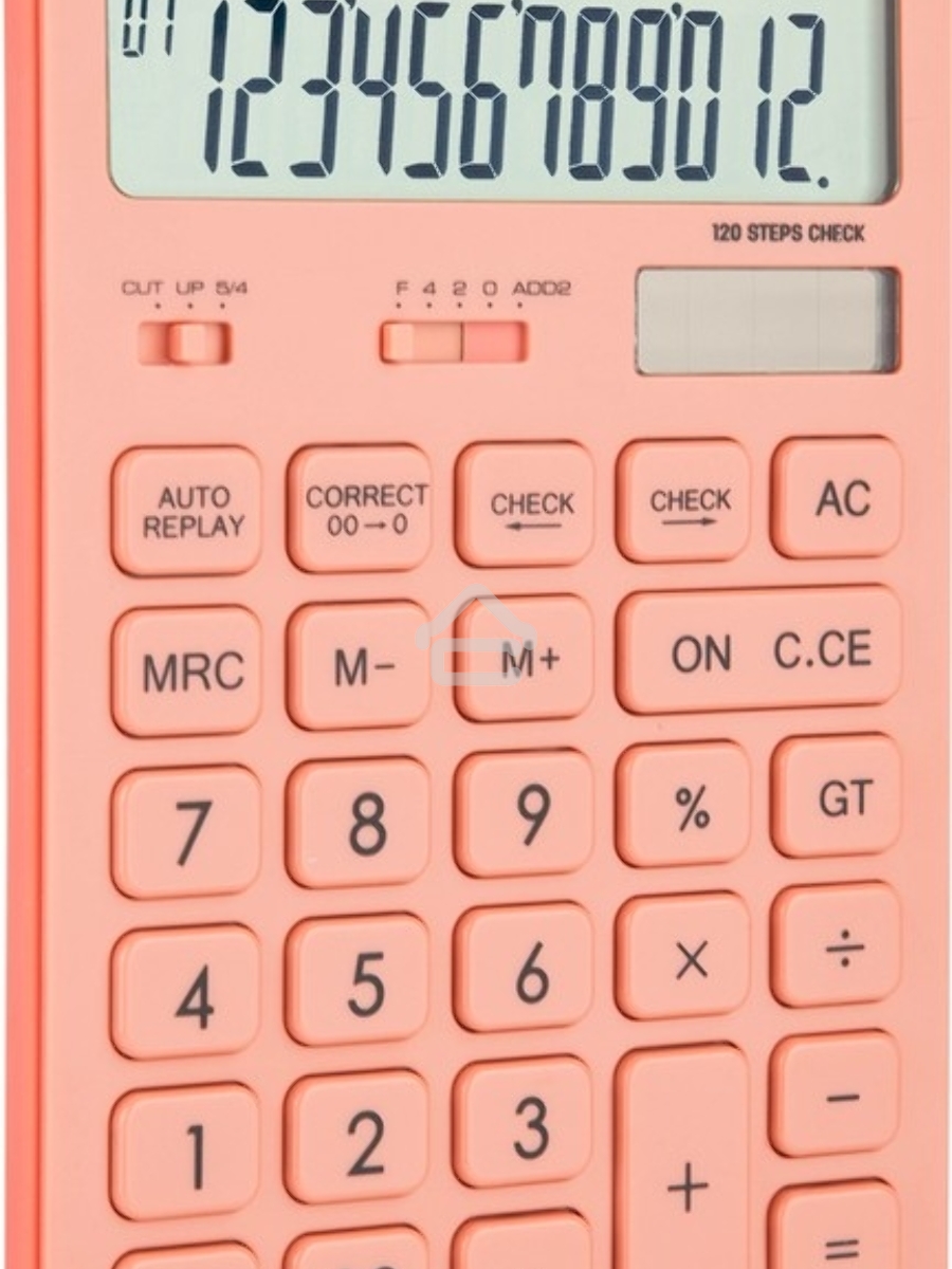 Калькулятор настольный Deli Touch EM01541 красный 12-разр.