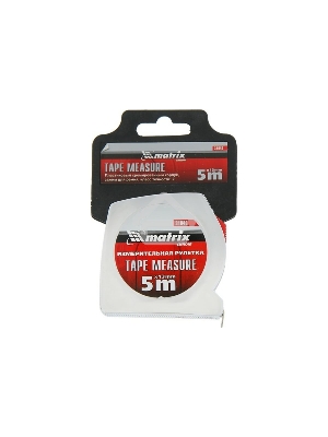 Рулетка MATRIX Chrom, 5 м x 13 мм, хромированный корпус 31040