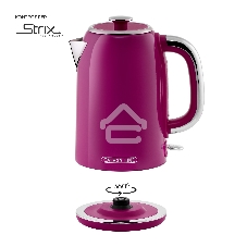Чайник электрический Galaxy Line GL 0346, малиновый джем, металл, 2200 Вт, 1.7 л