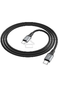 Кабель Hoco Spear X86 TYPE-C TO TYPE-C USB Type-C (m)-USB Type-C (m) 1м черный коробка