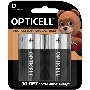 Элемент питания алкалиновый D/LR20 1.5В (блист. 2шт) Basic Opticell 5051005