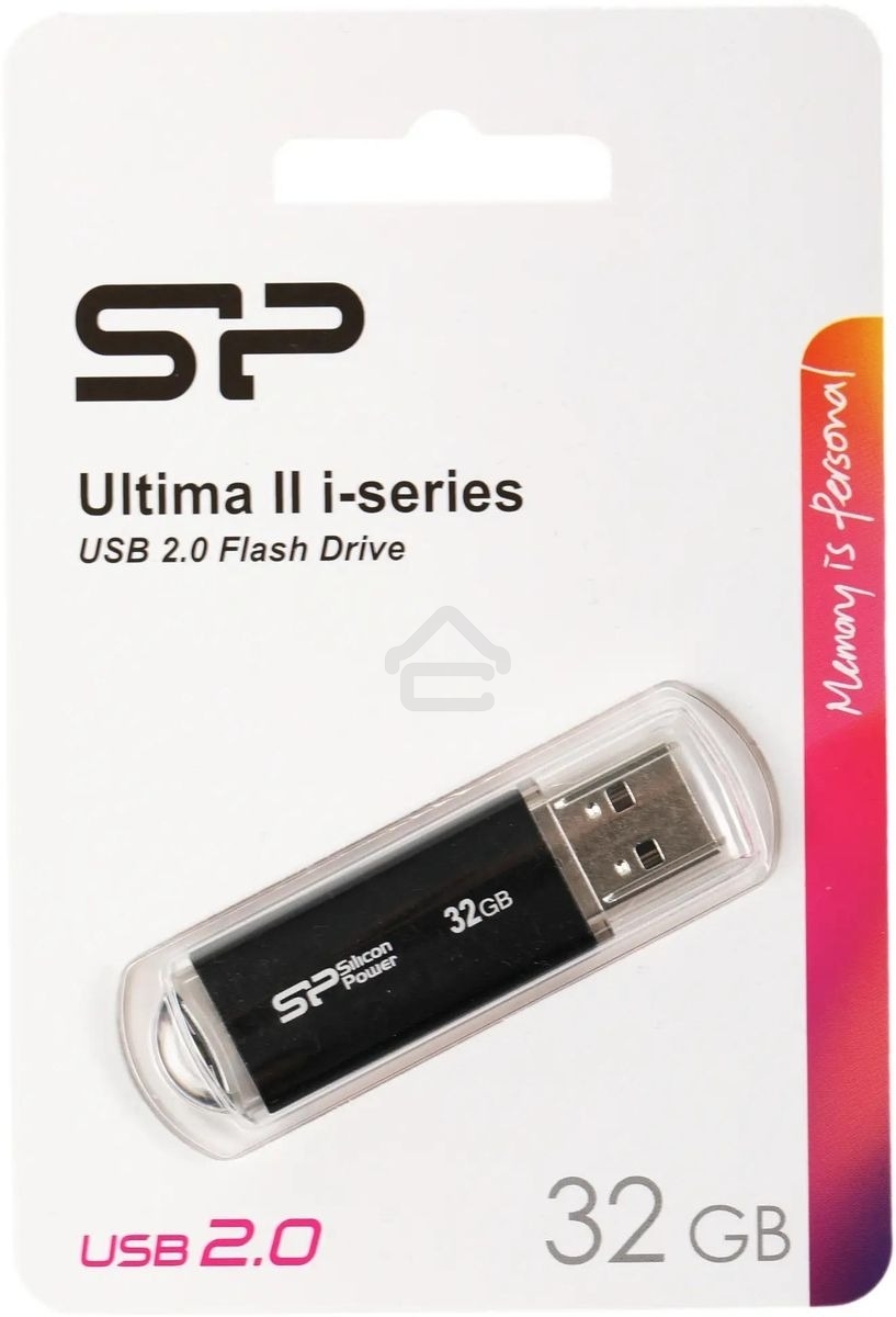 Флешка USB Silicon Power R/W 32Gb Ultima II-I Series SP032GBUF2M01V1K USB2.0 черный