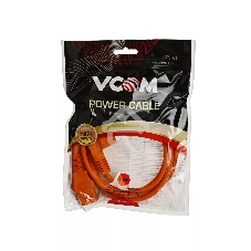 Кабель компьютер-розетка 220V (EURO) VDE 1,8 м 3G0,75мм2 VCOM CE021-O, оранжевый