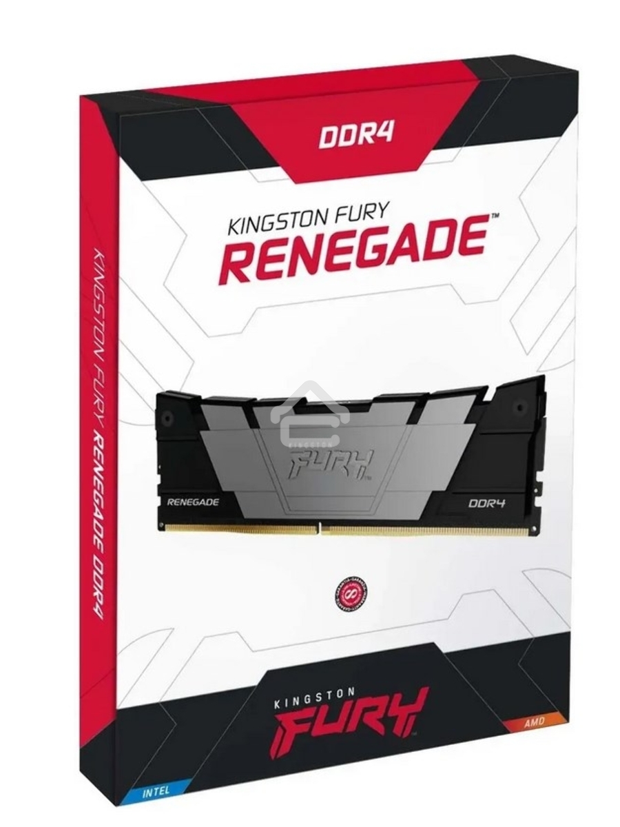 Оперативная память Kingston Fury Renegade Black, DDR4, 8GB (1x8GB), 3600MHz, CL16, DIMM, с радиатором, черный