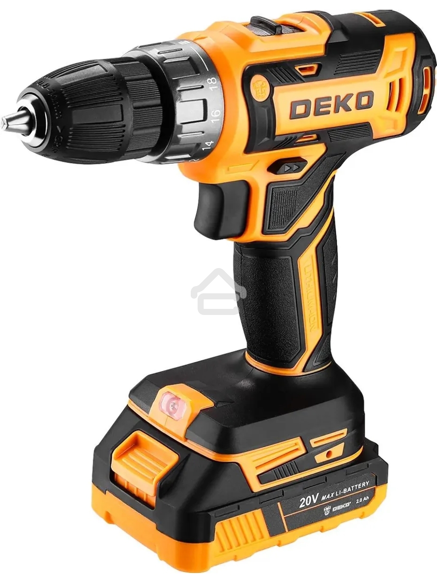 Дрель-шуруповерт Deko DKCD20FU-Li 063-4149, Аккумуляторная, 20В, Кейс