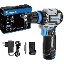 Дрель-шуруповерт Deko Loner 12V Pro 085-1122, Аккумуляторная, 12В, 2АКБ, Кейс
