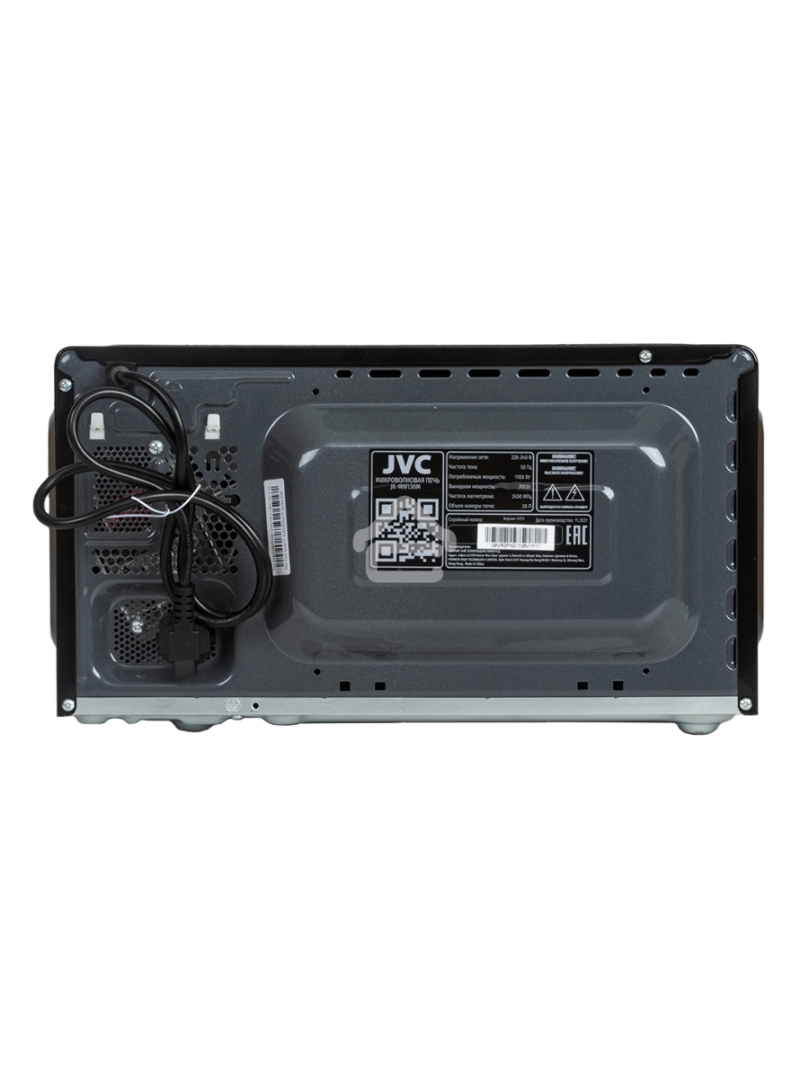 Микроволновая печь JVC JK-MW130M черный, 20 л, 700 Вт, переключатели - поворотный механизм
