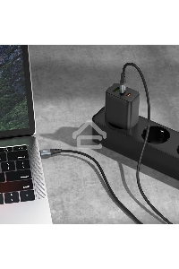 Кабель Hoco Spear X86 TYPE-C TO TYPE-C USB Type-C (m)-USB Type-C (m) 1м черный коробка