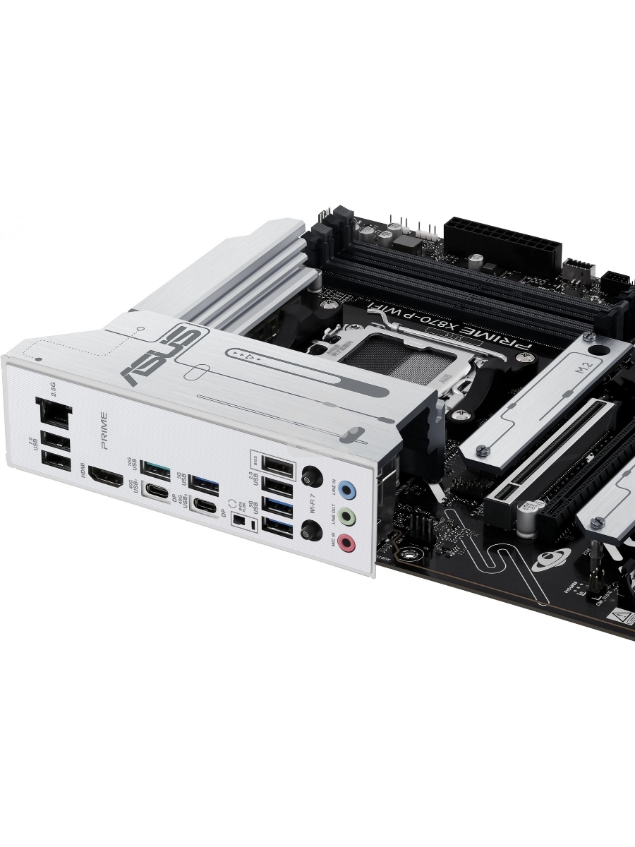 Материнская плата ASUS PRIME X870-P WIFI, AM5, AMD X870, 4xDDR5, 2xSATA, 4xM.2, 1xPCI-E 5.0 x16, 2xPCI-E 4.0 x1, 1xHDMI, 2xUSB-C, 1x 2.5Gb LAN, 4xUSB-A 3.2 Gen 1, 1xUSB-A 3.2 Gen 2, 4xUSB-A 2.0, 3x3.5 мм, 7.1, 1xWi-Fi 7, ATX