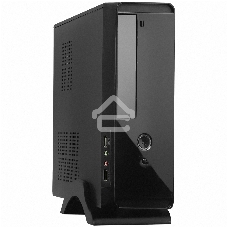 Компьютерный корпус MiniITX ExeGate MI-209 Black, miniITX/mATX, (M300, 80мм), 2*USB, Audio