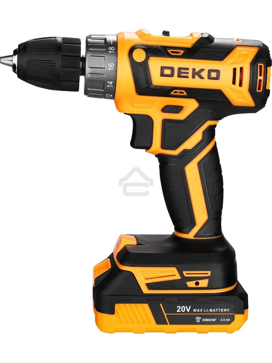 Дрель-шуруповерт Deko DKCD20FU-Li 063-4149, Аккумуляторная, 20В, Кейс