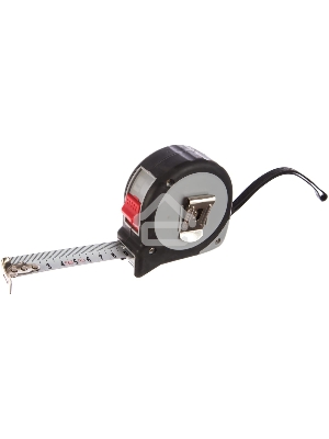 Рулетка MATRIX Continuous fixation, 7,5 м х 25 мм, обрезиненный корпус, плавная фиксация 31090