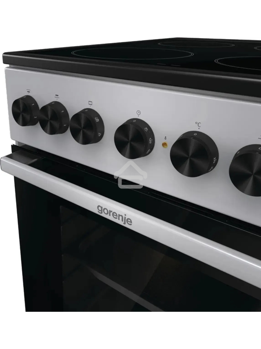 Плита электрическая Gorenje GEC5B20SG серый, конфорок 4 электрических, духовка 68 л, 50 см x 85 см x 59.4 см