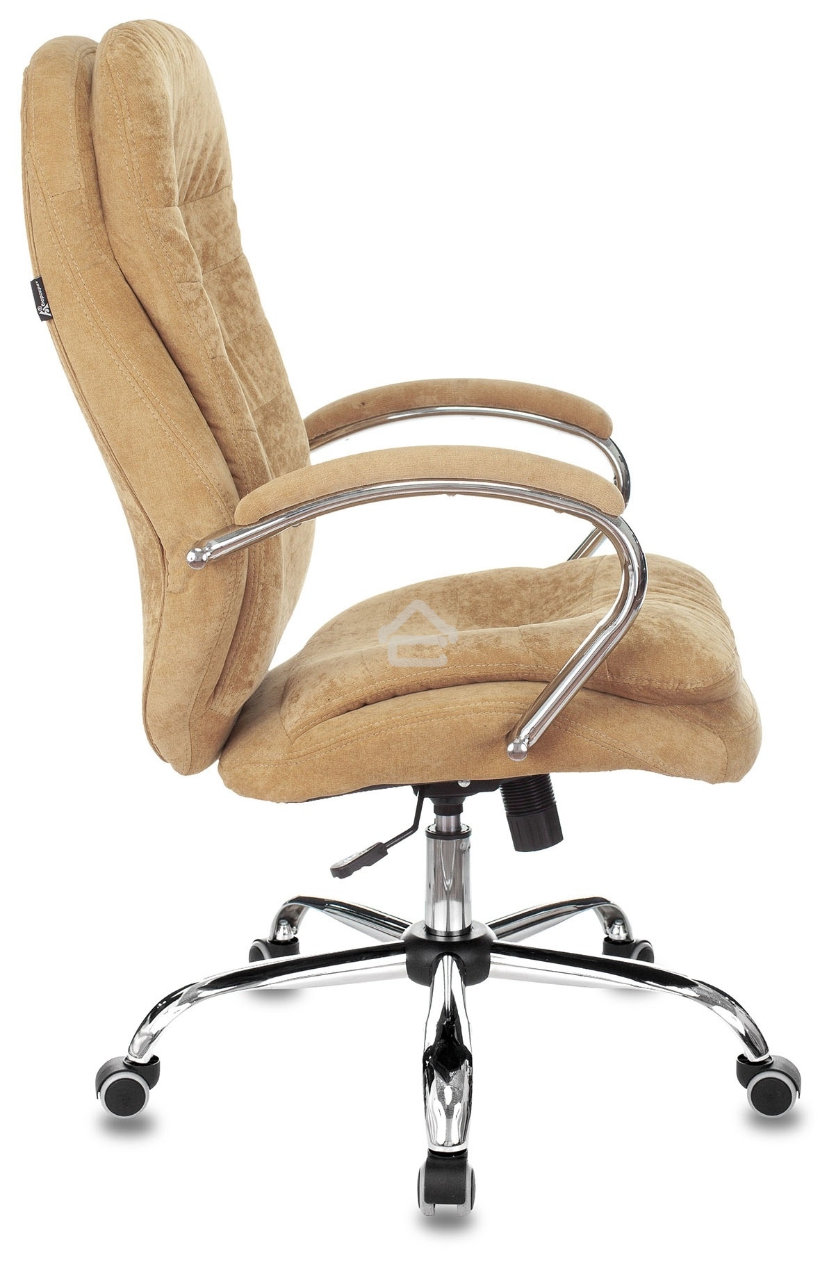 Кресло руководителя Бюрократ T-9950SL Fabric горчичный Velvet 73, крестовина металл хром