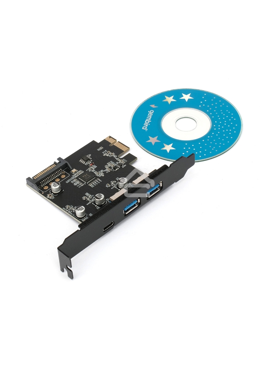 Контроллер USB 3.1 Gembird SPCR-03 в разъем PCI-e, 2xUSB-A + 1xType-C