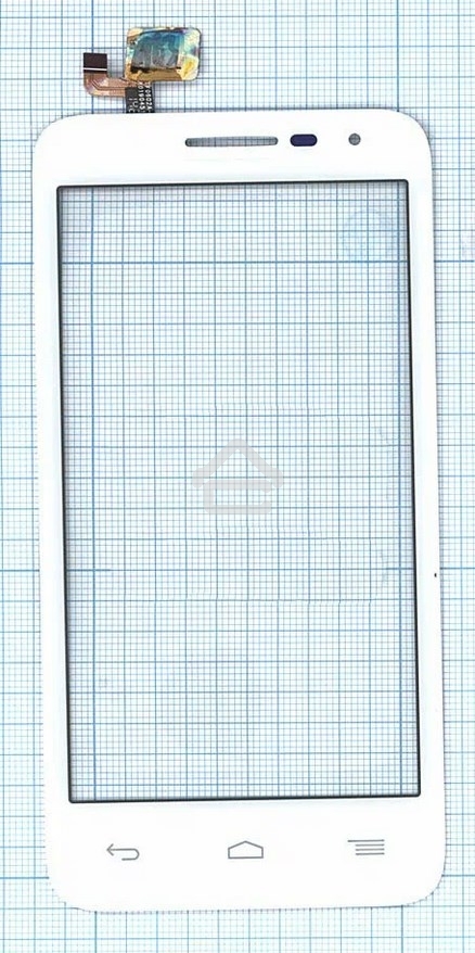 Сенсорное стекло (тачскрин) для Alcatel POP D5 5038D, белое
