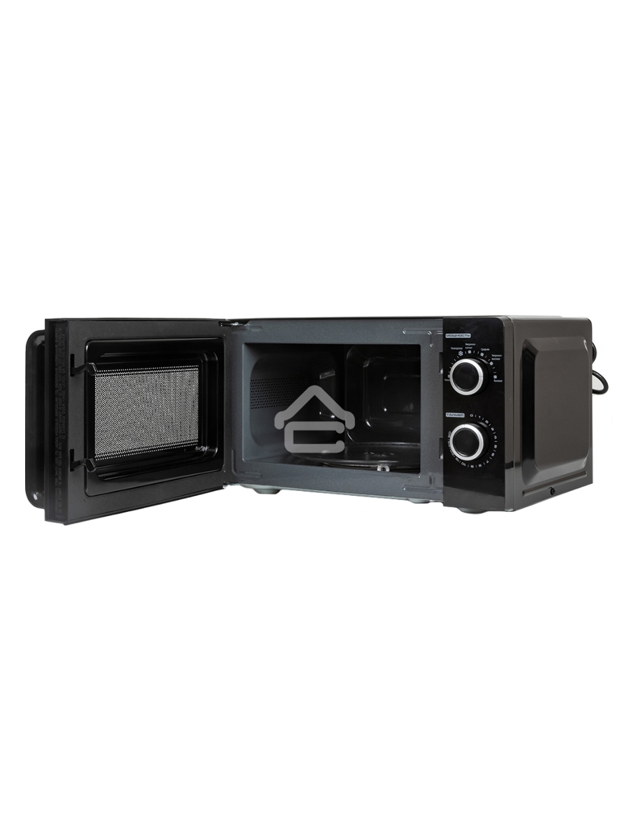Микроволновая печь JVC JK-MW130M черный, 20 л, 700 Вт, переключатели - поворотный механизм