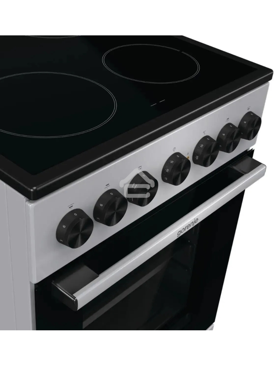 Плита электрическая Gorenje GEC5B20SG серый, конфорок 4 электрических, духовка 68 л, 50 см x 85 см x 59.4 см